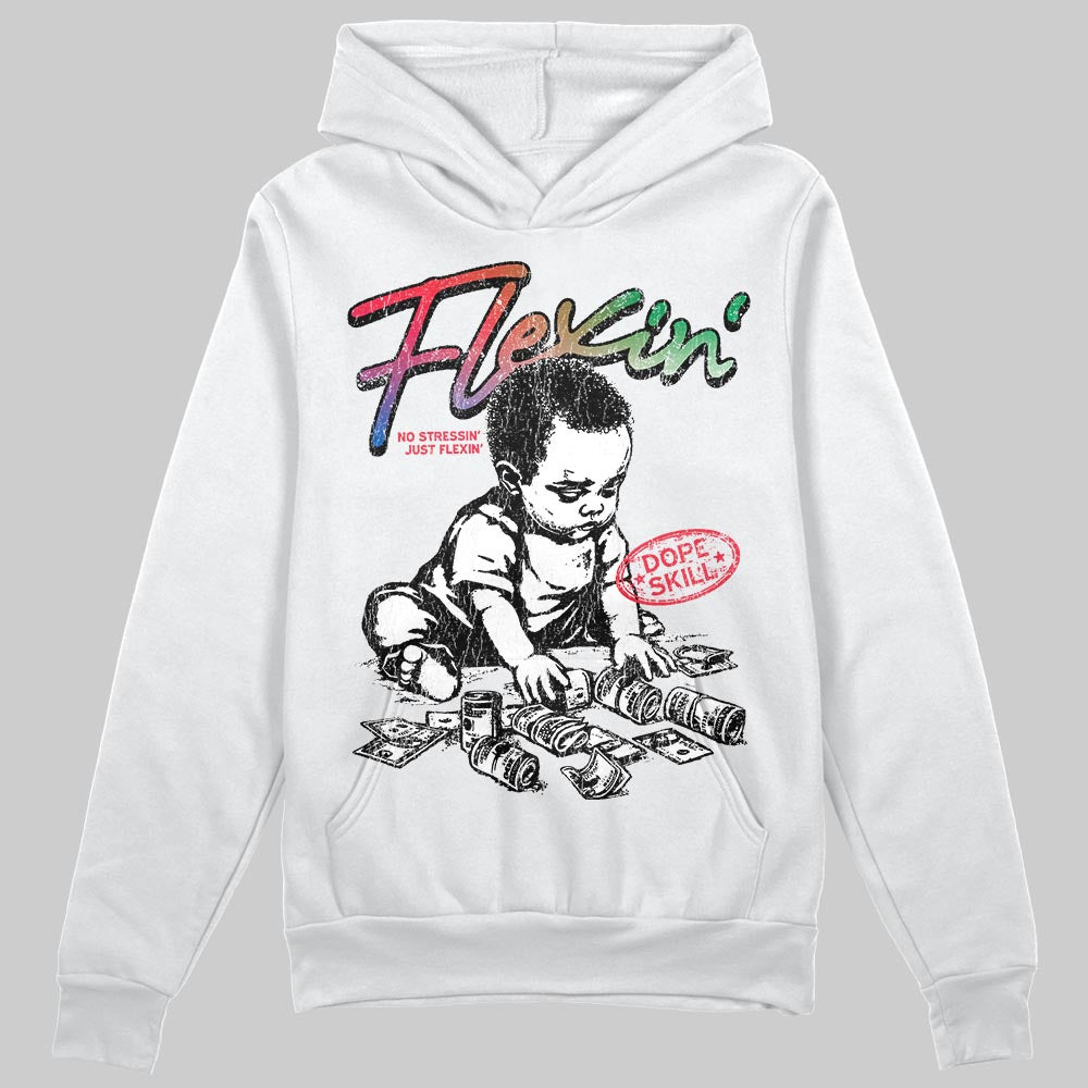 Jordan 11 Retro 285 Atlanta DopeSkill Hoodie Sweatshirt Flexin' Graphic Streetwear - White