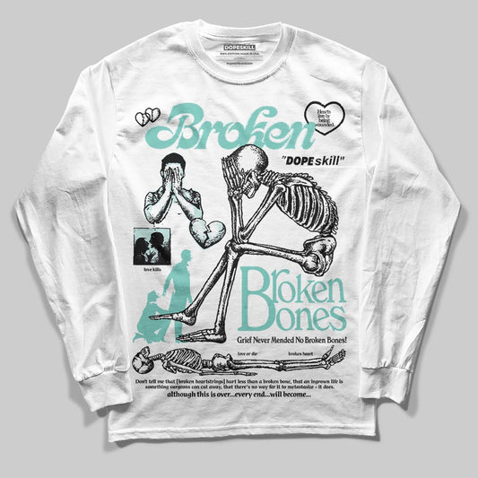 Jordan 11 Low "Igloo" DopeSkill Long Sleeve T-Shirt Broken Bones Graphic Streetwear - White