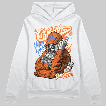 Orange Sneakers DopeSkill Hoodie Grind Pray Graphic Streetwear - White