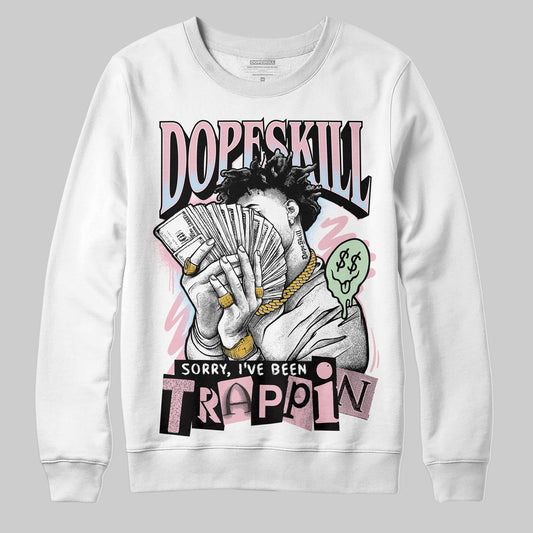 Jordan 4 Retro Valentine's Day (2026) (GS) DopeSkill Sweatshirt Sorry I've Been Trappin Graphic Streetwear - White