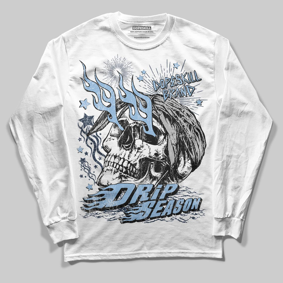 Asics Gel-Cumulus 16 Wash/Independence Blue DopeSkill Long Sleeve T-Shirt Drip Season Graphic Streetwear - White 