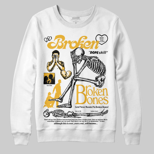 Jordan 5 'Tokyo' DopeSkill Sweatshirt Broken Bones Graphic Streetwear - White