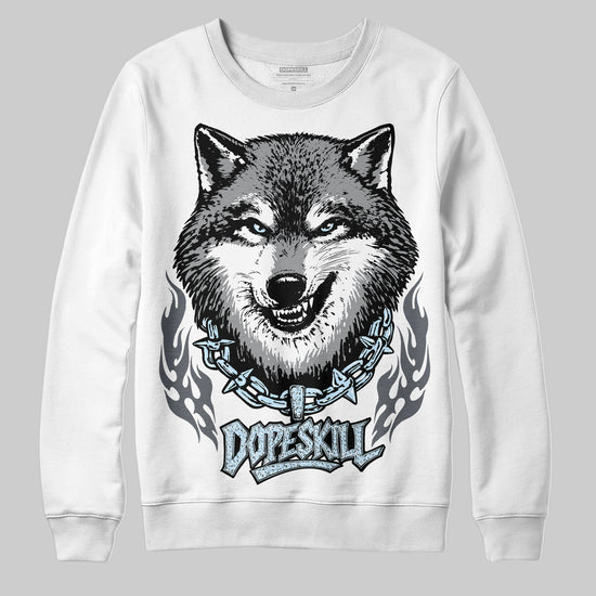 Jordan 5 Retro Wolf Grey (2026) DopeSkill Sweatshirt Wolf Grey Graphic Streetwear - White