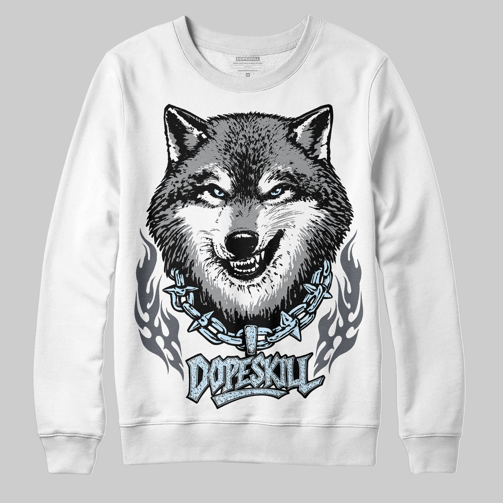 Jordan 5 Retro Wolf Grey (2026) DopeSkill Sweatshirt Wolf Grey Graphic Streetwear - White
