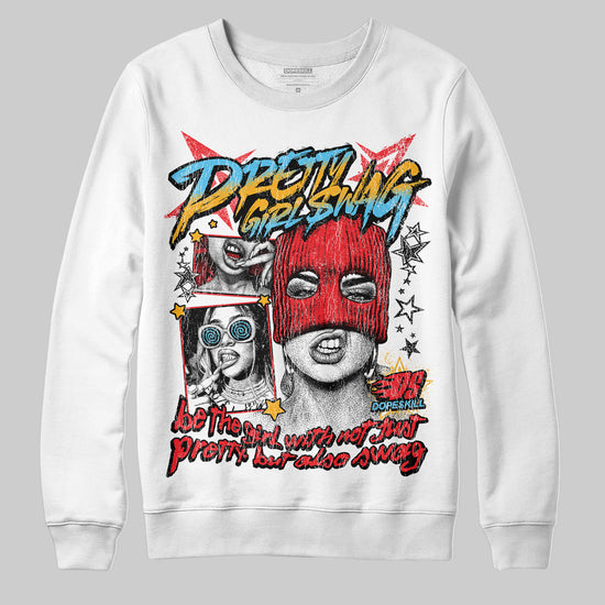 Red Sneakers DopeSkill Sweatshirt Pretty Girl Swag Graphic Streetwear - White