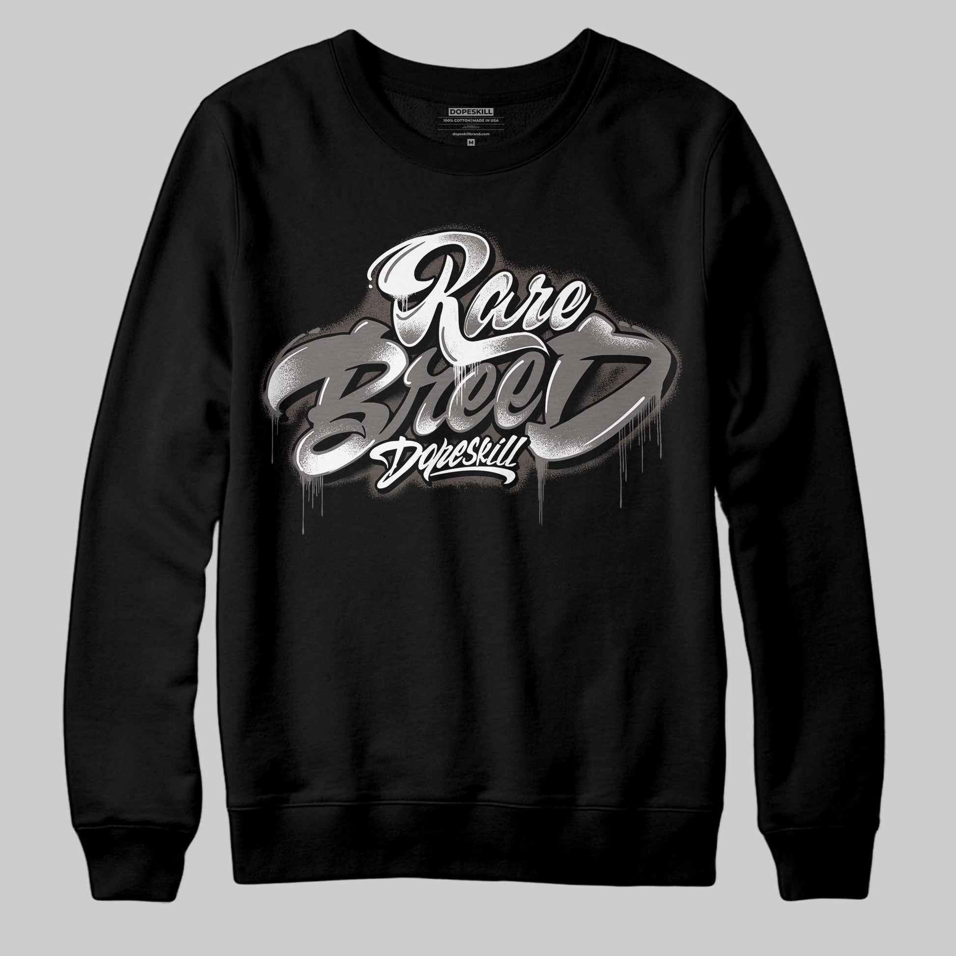 Jordan 4 Retro Cave Stone DopeSkill Sweatshirt Rare Breed Type Graphic Streetwear - Black