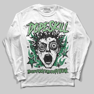 Green Sneakers DopeSkill Long Sleeve T-Shirt Root of Evil Graphic Streetwear - White