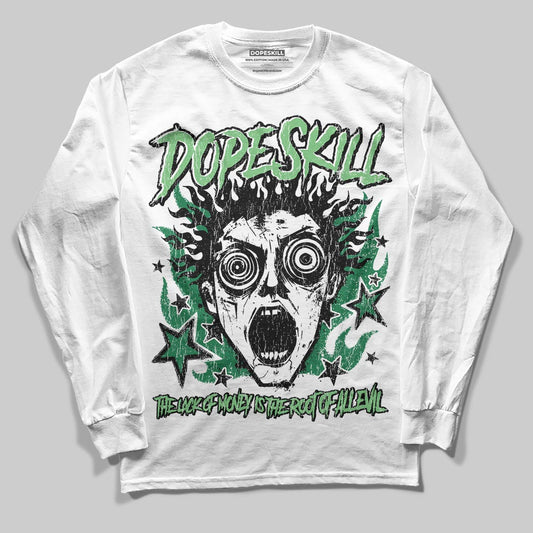 Green Sneakers DopeSkill Long Sleeve T-Shirt Root of Evil Graphic Streetwear - White