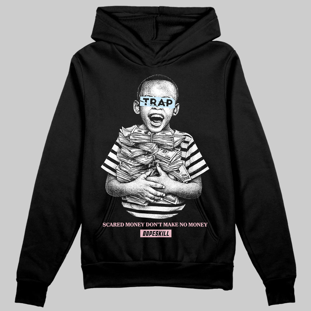 Jordan 4 Retro Valentine's Day (2026) (GS) DopeSkill Hoodie Sweatshirt Scared Money Don't Make No Money Graphic Streetwear - Black