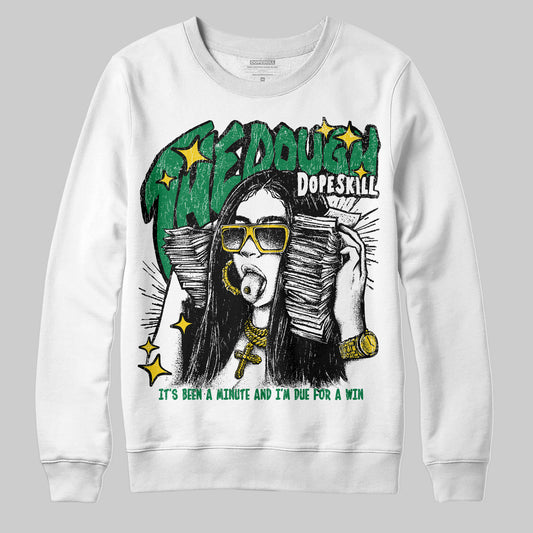 Green Sneakers DopeSkill Sweatshirt The Dough Graphic Streetwear - White