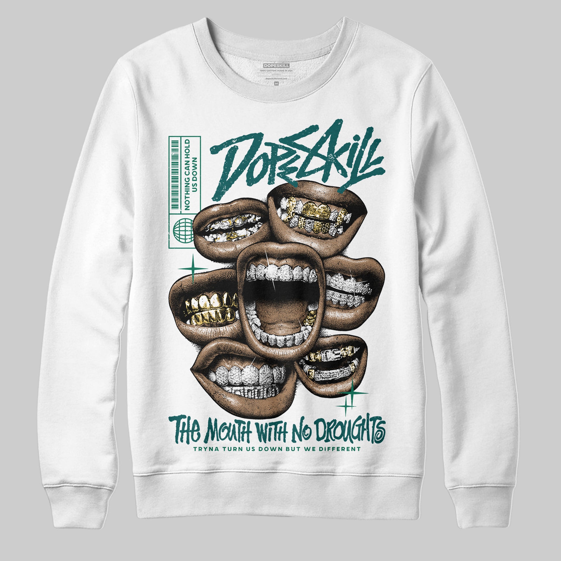 ASICS Gel-1130 'White Dark Neptune' DopeSkill Sweatshirt The Mouth With No Droughts Graphic Streetwear - White