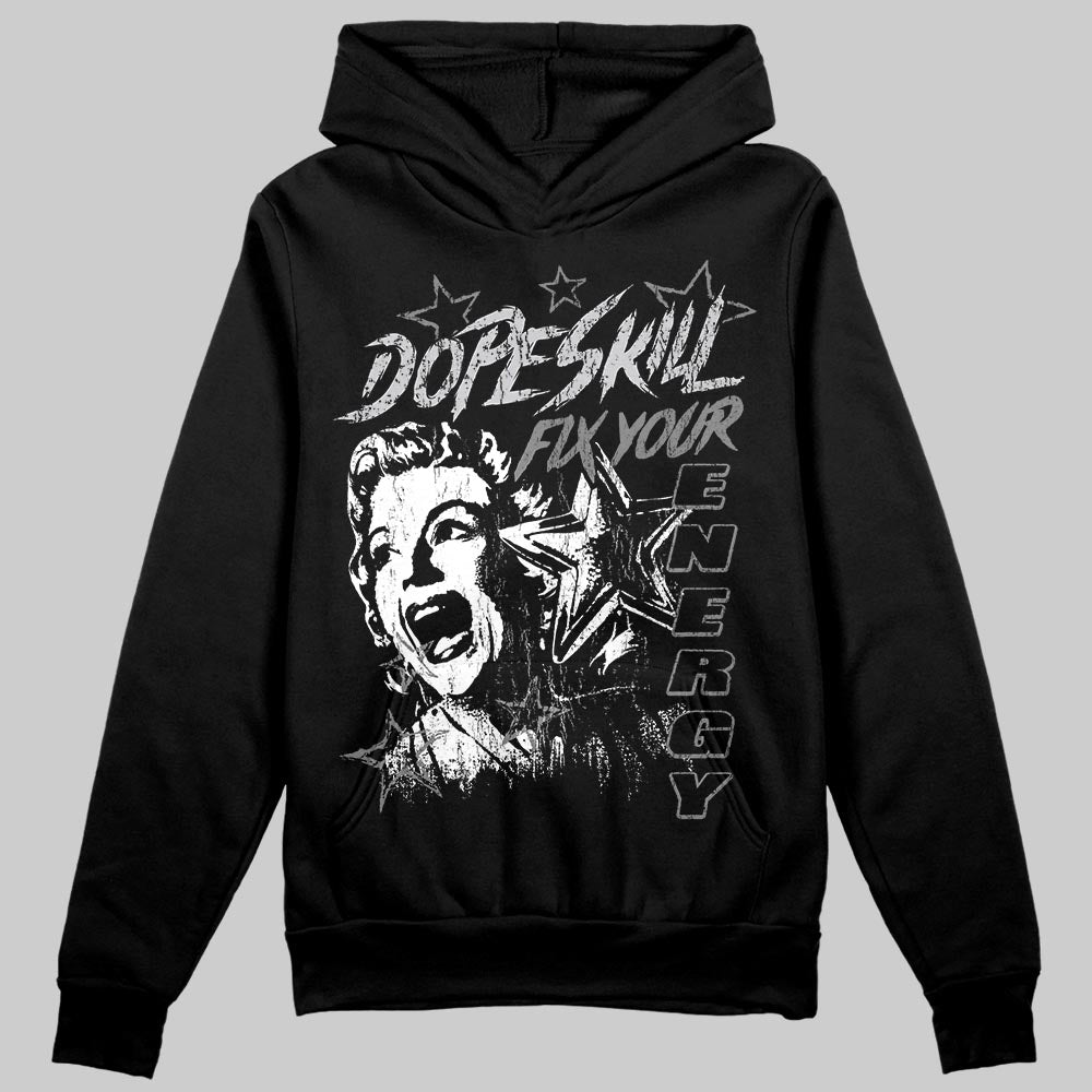 Grey Sneakers DopeSkill Hoodie Fix Your Energy Graphic Streetwear - Black