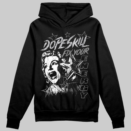 Grey Sneakers DopeSkill Hoodie Fix Your Energy Graphic Streetwear - Black