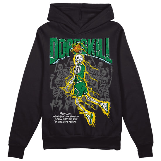 Jordan 5 “Lucky Green” DopeSkill Hoodie Sweatshirt Thunder Dunk Graphic Streetwear - Black