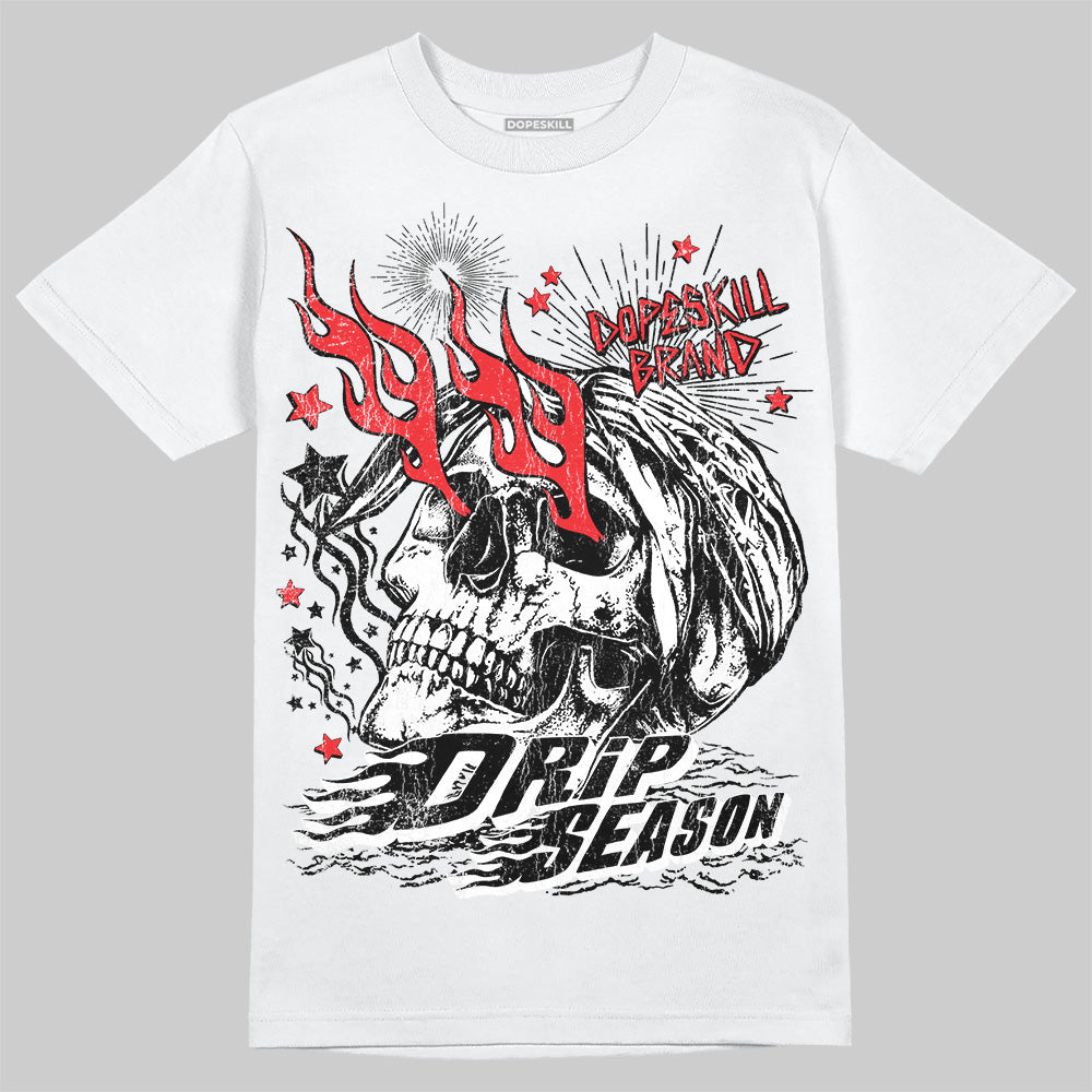 Black and White Sneakers DopeSkill T-Shirt Drip Season Graphic Streetwear 0- White 