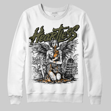 Jordan 5 “Olive” DopeSkill Sweatshirt Heartless Graphic Streetwear - White 