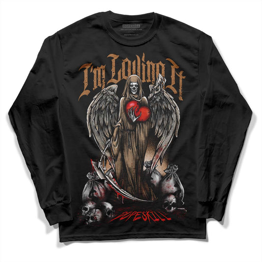 Jordan 3 Retro Palomino DopeSkill Long Sleeve T-Shirt New I'm Loving It Graphic Streetwear - Black