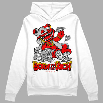 Jordan 12 “Cherry” DopeSkill Hoodie Sweatshirt Born To Be Rich Graphic Streetwear - White