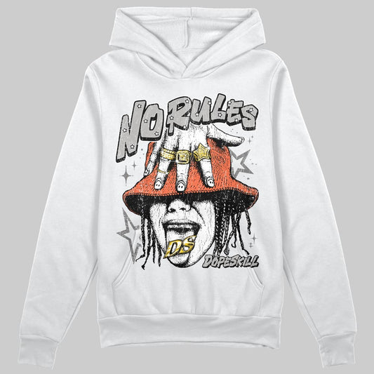 Grey Sneakers DopeSkill Hoodie No Rules Graphic Streetwear - White