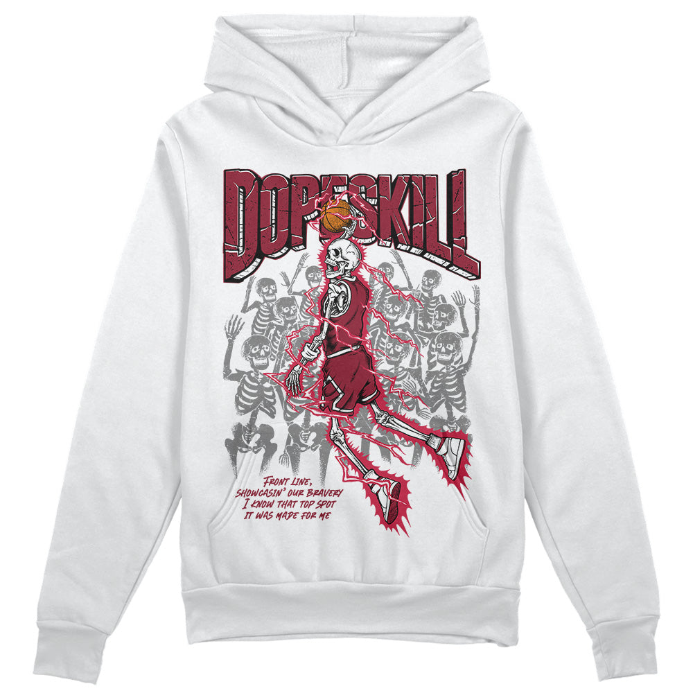 Jordan 1 Retro High '85 OG Metallic Burgundy DopeSkill Hoodie Sweatshirt Thunder Dunk Graphic Streetwear - WHite 