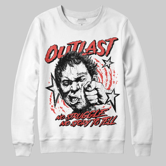 Red Sneakers DopeSkill Sweatshirt Outlast Graphic Streetwear - White
