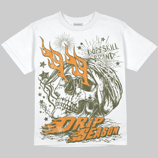 Jordan 5 Olive DopeSkill Oversize Print T-Shirt Drip Season Graphic Streetwear