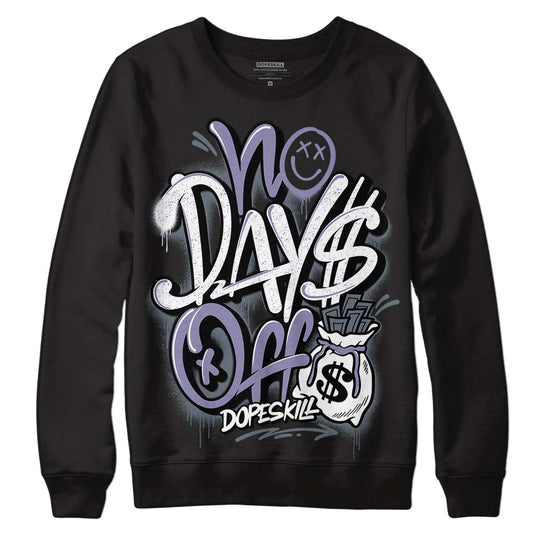 Jordan 5 Retro Low Indigo Haze DopeSkill Sweatshirt No Days Off Graphic Streetwear - Black