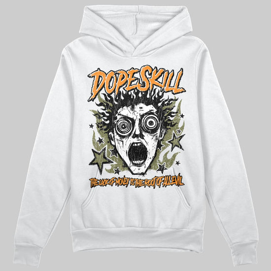 Olive Sneakers DopeSkill Hoodie Sweatshirt Root of Evil Graphic Streetwear - White