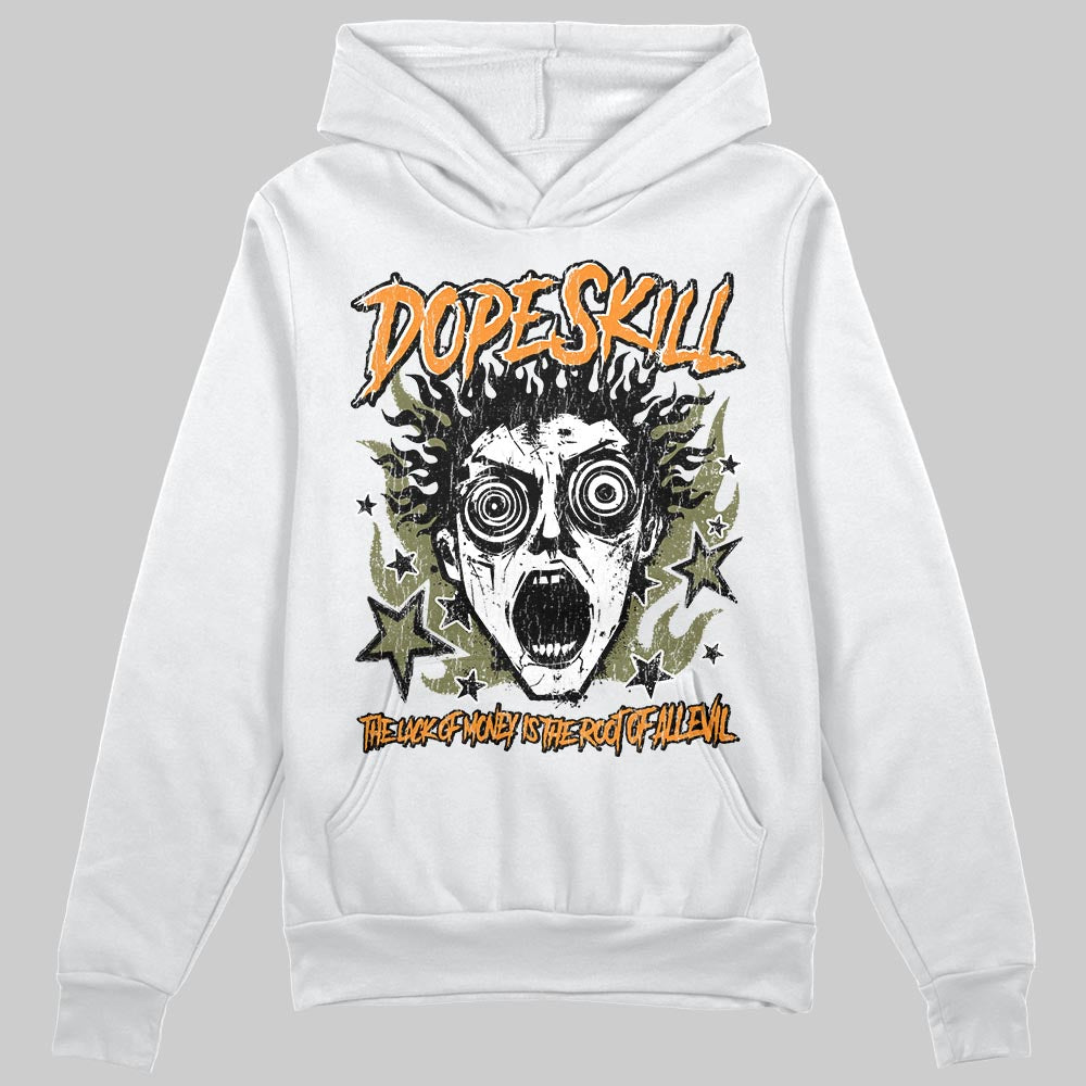 Olive Sneakers DopeSkill Hoodie Sweatshirt Root of Evil Graphic Streetwear - White
