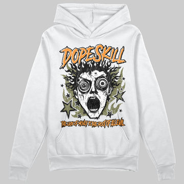 Olive Sneakers DopeSkill Hoodie Sweatshirt Root of Evil Graphic Streetwear - White