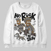 Jordan 4 Retro Cave Stone DopeSkill Sweatshirt No Risk No Story Graphic Streetwear - White