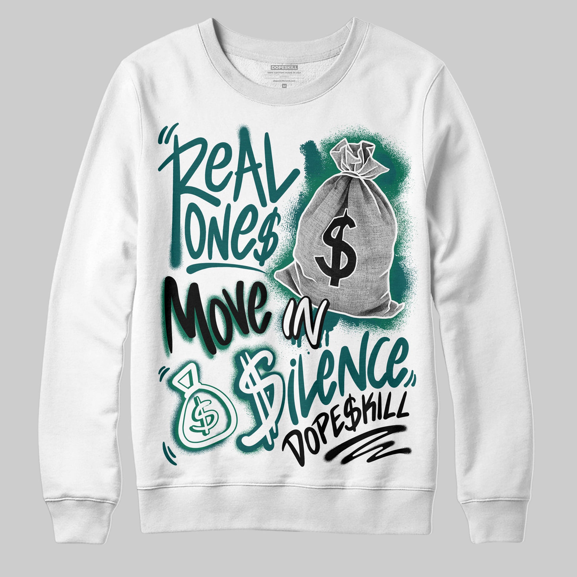 ASICS Gel-1130 'White Dark Neptune' DopeSkill Sweatshirt Real Ones Move In Silence Graphic Streetwear - White