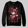Jordan 12 Retro Flu Game (2025) DopeSkill Sweatshirt Smile Through The Pain Graphic Streetwear - Black