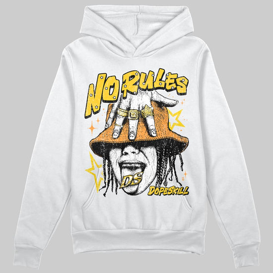 Yellow Sneakers DopeSkill Hoodie No Rules Graphic Streetwear - White