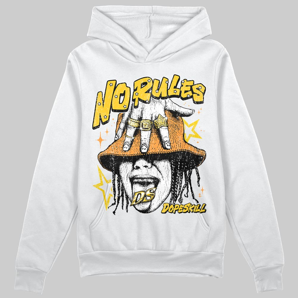 Yellow Sneakers DopeSkill Hoodie No Rules Graphic Streetwear - White