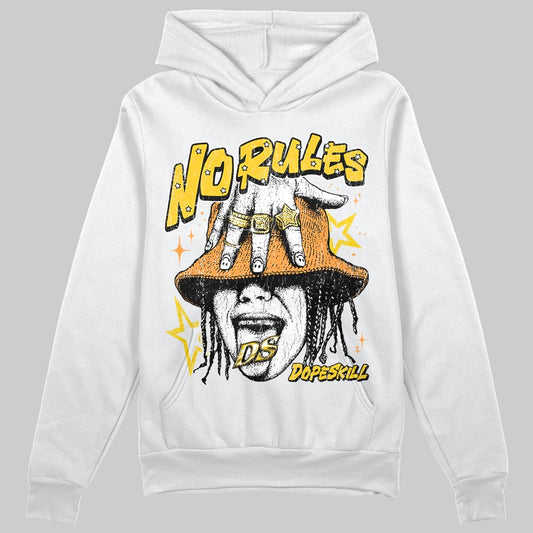 Yellow Sneakers DopeSkill Hoodie No Rules Graphic Streetwear - White