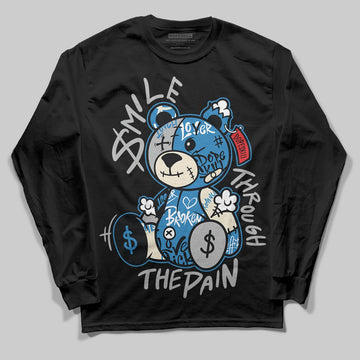 Jordan 3 Retro OG Rare Air DopeSkill Long Sleeve T-Shirt Smile Through The Pain Graphic Streetwear - Black