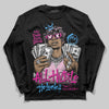 Pink Sneakers DopeSkill Long Sleeve T-Shirt All Hustle No Luck Graphic Streetwear - Black