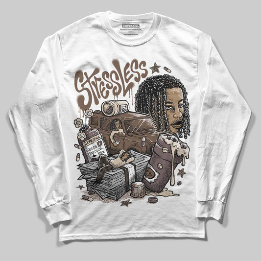 A Ma Maniére x Air Jordan 4 “Dark Mocha” DopeSkill Long Sleeve T-Shirt Stressless Graphic Streetwear - White