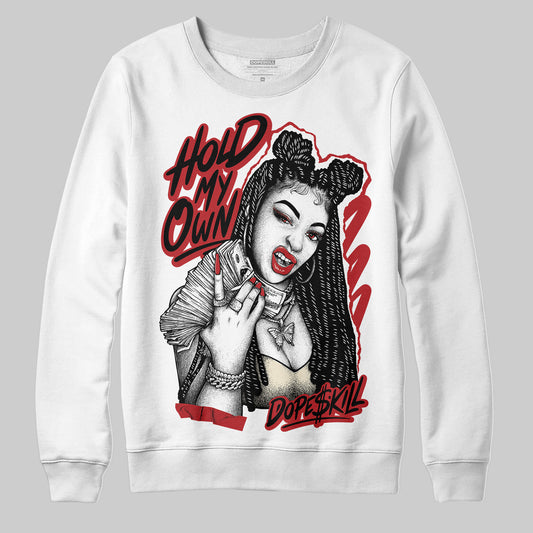 Jordan 1 Retro High OG Black Toe Reimagined DopeSkill Sweatshirt New H.M.O Graphic Streetwear - White
