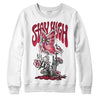 Jordan 1 Retro High '85 OG Metallic Burgundy DopeSkill Sweatshirt Stay High Graphic Streetwear - WHite 