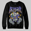 Jordan 4 Retro Lakers DopeSkill Sweatshirt At The Top Graphic Streetwear - Black