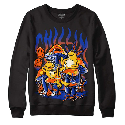 Dunk Low Futura Orange Blaze DopeSkill Sweatshirt Chillin Graphic Streetwear - Black