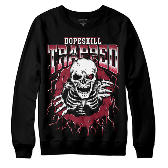 Jordan 1 Retro High '85 OG Metallic Burgundy DopeSkill Sweatshirt Trapped Halloween Graphic Streetwear - black