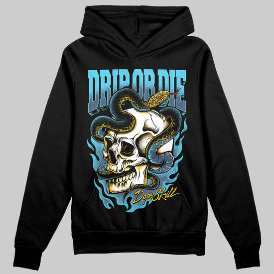 Jordan 11 Retro Gamma Blue (2025) DopeSkill Hoodie Sweatshirt Drip or Die Graphic Streetwear - black