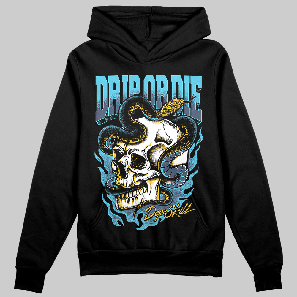 Jordan 11 Retro Gamma Blue (2025) DopeSkill Hoodie Sweatshirt Drip or Die Graphic Streetwear - black