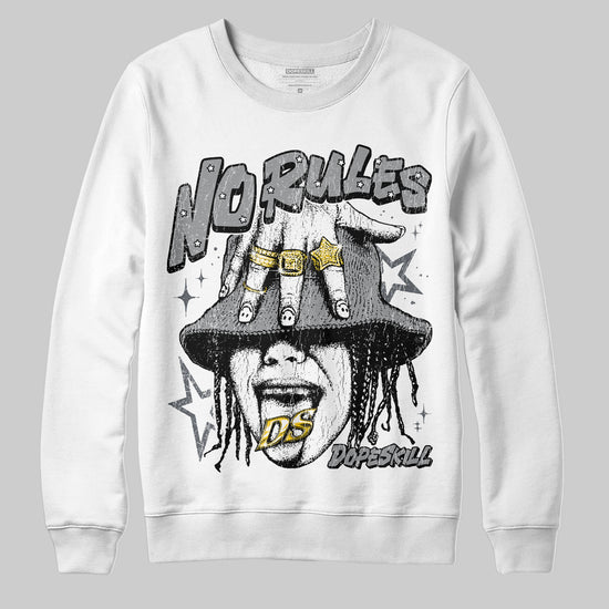 Jordan 5 Retro Wolf Grey (2026) DopeSkill Sweatshirt No Rules Graphic Streetwear - White