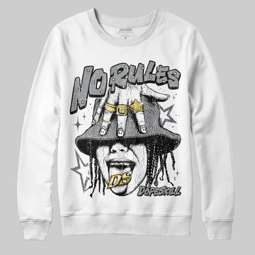 Jordan 5 Retro Wolf Grey (2026) DopeSkill Sweatshirt No Rules Graphic Streetwear - White