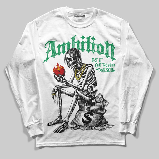 Green Sneakers DopeSkill Long Sleeve T-Shirt Ambition Graphic Streetwear - White
