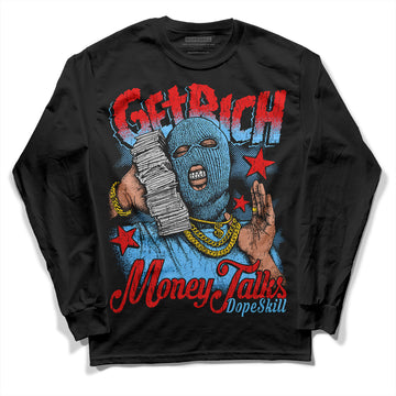 Travis Scott x Jordan 4 Retro 'Cactus Jack' DopeSkill Long Sleeve T-Shirt Get Rich Graphic Streetwear  - Black